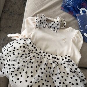 GAP Cream and Black Polka Dot Kids Matching Set